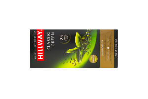 Чай зеленый байховый мелкий Classic Green Hillway в/с к/у 25х2г