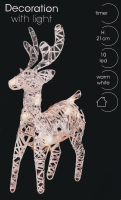 Олень з підсвіткою срібн. KPMN 14*5*21см