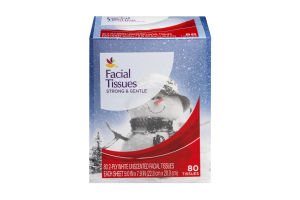 Ahold Facial Tissues Strong & Gentle 2-Ply White Unscented - 80 CT