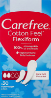 Прокладки щоденні гігієнічні Unscented Flexiform М'якість бавовни Carefree 30шт