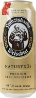 Пиво 0.5л 5% світле пшеничне нефільтроване пастеризоване Naturtrüb Hefe-Weissbier Franziskaner з/б