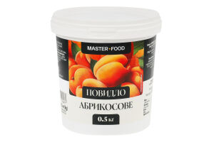 Повидло абрикосове пастеризоване 500г відро Master-Food