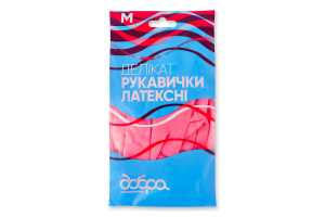 Перчатки латексные М Деликат Добра господарочка 1пара