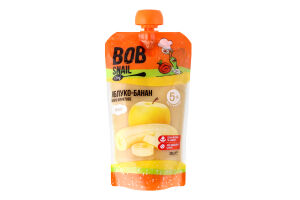 Пюре фруктове для дітей від 5міс гомогенізоване Яблуко-банан Baby Bob Snail д/п 250г