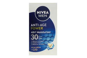 Крем для 48-часового увлажнения SPF 30 Anti-age power Nivea Men 50мл