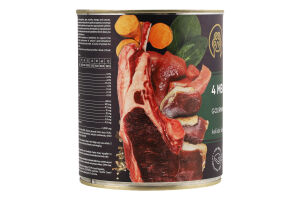 Корм д/собак 4види м"яса 800г ж/б Сейворі