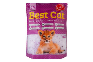 Наполнитель силикагелевый для кошачьих туалетов с ароматом лаванды Best Cat 3.6л