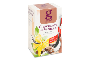 Чай черный байховый мелкий с ароматом шоколада и ванили Chocolate&vanilla G'tea! к/у 20х1.5г