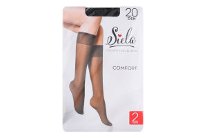 Гольфы женские Siela Comfort 20den 23-25 nero 2пары