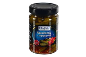 Корнішони Helcom З перцем чилі 327мл