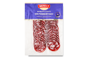 Ковбаса Брауншвейгська с/к в/г нарізка 75г в/у Верест