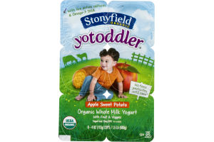 Stonyfield Organic YoToddler Whole Milk Yogurt Cups Apple Sweet Potato - 6 CT