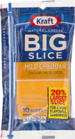 Kraft Natural Cheese Big Slice Mild Cheddar - 10 CT