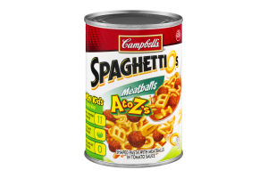 Campbell's Spaghetti O's Meatballs A to Z's