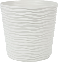 Горщик д/квітів Фьюжн 1,6л біла троянда з вставкою низький d16*14,5см арт115087 Алеана