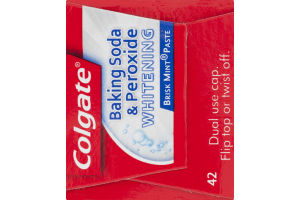 Colgate Fluoride Toothpaste Baking Soda & Peroxide Whitening Brisk Mint