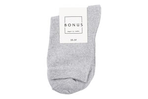 Шкарпетки жіночі сірі класичні р.21-23 Bonus