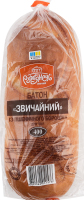 Батон із пшеничного борошна Звичайний Рум'янець м/у 400г