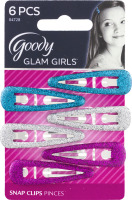 Goody Glitter Snap Clips - 6 CT