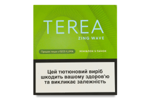 Виріб тютюновмісний для електричного нагрівання з фільтром Terea Zing Wave 100шт