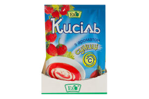 Кисель с ароматом земляники с витамином С Еко м/у 90г