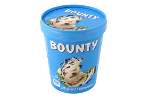 Мороженое 5% молочное с мякотью кокоса и кусочками молочного шоколада Bounty ст 255г