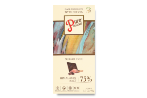 Шоколад 75% черный с гималайской солью Pure Delight к/у 90г