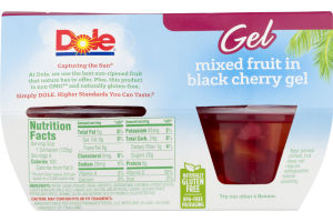 Dole Mixed Fruit in Black Cherry Gel - 4 CT