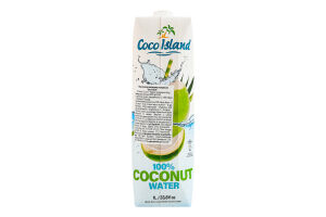 Вода кокосова натуральна негазована Coco Island т/п 1л