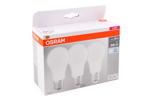 Лампа світлодіодна 8,5W 230V 4000К E27 BASECLA60 3шт Осрам
