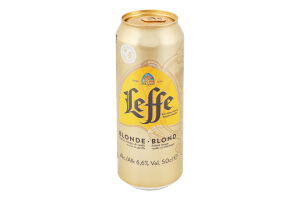 Пиво 500мл 6.6% світле пастеризоване Blond Leffe з/б