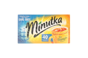 Чай чорний з ароматом бергамоту Earl Grey Minutka к/у 40х1.4г