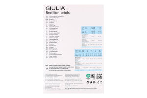 Труси жіночі Giulia Brasilian naturale L/XL