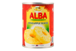 Ананасы кольцами в сиропе Alba Food ж/б 580мл