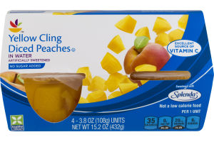 Ahold Yellow Cling Diced Peaches in Water - 4 CT