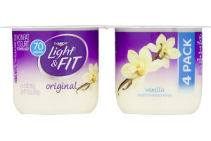 Dannon Light & Fit Nonfat Yogurt Vanilla - 4 CT
