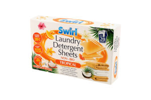 Листи прального порошку Tropical 20шт Swirl