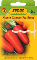 Насіння Морква Шантане Ред Кор дражоване на стрічці 5м 2г Седос