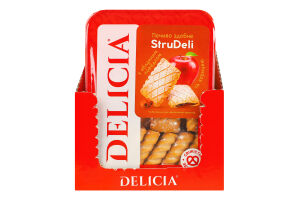 Печиво здобне з яблучним повидлом та корицею StruDeli Delicia лоток 150г