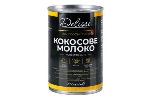 Молоко кокосове 17% консервоване Delisse з/б 400мл