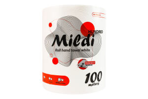 Полотенце бумажное белый 100м Mildi 1шт