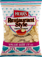 Herr's Restaurant Style Tortilla Chips 100% White Corn