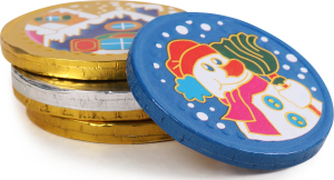 Цукерки Sorini монетки з молочного шоколаду