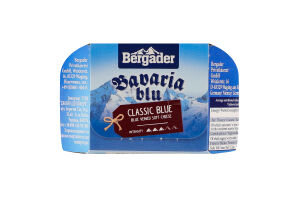 Сир 70% м'який з білою та блакитною цвіллю Bavaria blu Bergader к/у 150г