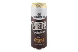 Пиво 568мл 6% темне фільтроване пастеризоване Porter Rinkuskiai з/б