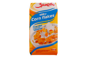 Хлопья кукурузные глазированные сахарной глазурью Молочные Злаково м/у 300г