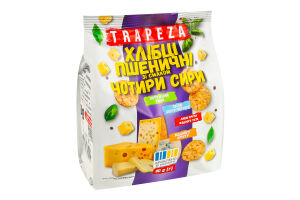 Мини-хлебцы пшеничные Четыре сыра Trapeza 90г
