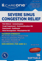 CareOne Severe Sinus Congestion Relief Softgels - 16 CT