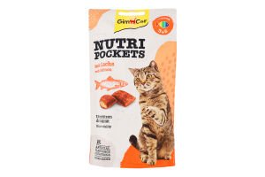 Крекеры с начинкой для кошек With salmon Nutri Pockets GimCat д/п 60г