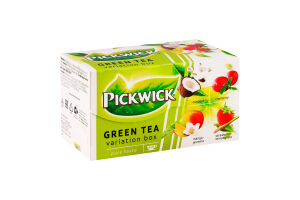 Смесь чая зеленого травяного и кусочков фруктов Variation Box Pickwick к/у 20х1.5г